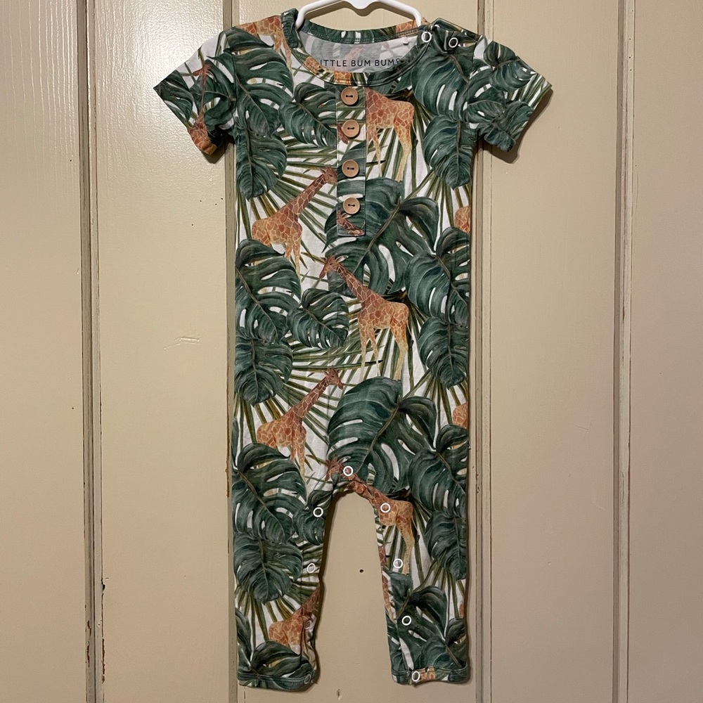 Little Bum Bum short sleeved, Henley, pant romper.